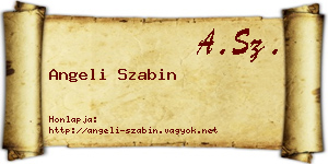 Angeli Szabin névjegykártya